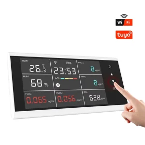 WIFI Touch Screen Multi-Function Air Quality Monitor CO2 PM2.5/10 Humidity Temperature Sensor
