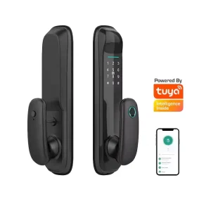 WIFI Unlock Keyless Fingerprint Key Password Card TTlock Aluminum/Wood Door Smart Lock with Cloud Storage