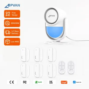 WIFI Wireless PIR Motion Sensor Home Alarm System Smart App Control ABS Material Compatible with Accessories Home Security