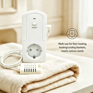 WTS5100 New Design Indoor Thermostat Remote Control Wi Fi IOS Android Compatible 16A Plug Socket 2 Modes (Heat Cool) Power Meter