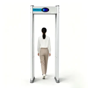 Walk Metal Detector Security Gate 6 Zone Adjustable Sensitivity DSP Anti Interference Audio Visual Alarm IP53 Protection Water