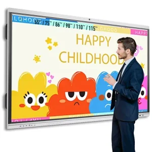 Wall Mounted 75 Inch Interactive Board 4K LCD Android 40 Touch Point Interactive Whiteboard Skd ckd for School company Project