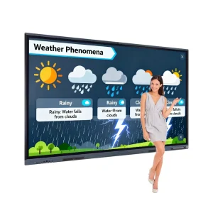 Wall Mounted or Portable Mobile Stand Wireless Projection Teaching Touch Screen Lcd 65inch Smart Panel Board