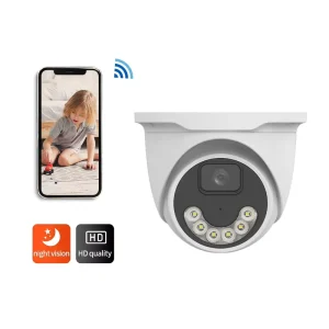 Warm Light Full Color 5MP 4MP 2K Security Camera Hik Compatible IP POE Dome Camera Human Detection NVR Smart Night Cloud 1 Year