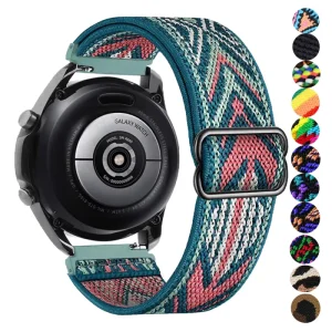 Watch Band 20 22MM Adjustable Elastic Nylon Bracelet Custom Fabric Ribbon Strap Smart Watch Band