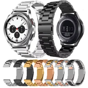 Watch Band Luxury Stainless Steel Straps for Samsung Huawei Metal Bracelet Band Loop Adjustable 20 22mm Smart Watch Band