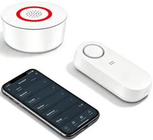Water Detector Alarm Water Sensor 1 Pack and Hub Kit Leak and Drip Alert Supporting WiFi Connection(Not Support 5G WiFi)
