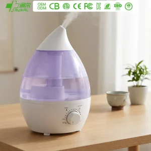 Water Drop Shape Knob Control Desktop Cool Mist Maker Ultrasonic Air Humidifier With Led Night Light for Bedroom