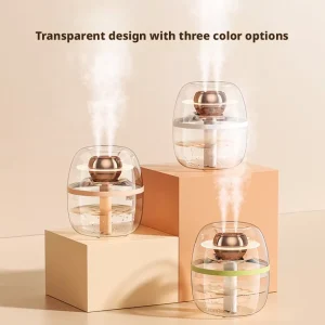 Water Humidifier Warm Mist Humidifier Double Spray Nano Mist Silent Ultrasonic Humidifier With Night Light