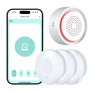 Water Leakage Alarm Kit with Three Water Sensors Battery Powered USB Interface