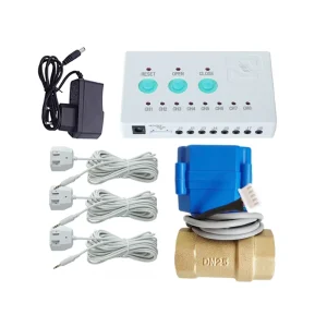 Water Leakage Detector Water Leak Detection Equipment Leak Detector DN25 Safety Valves Smart Water Faucet and 6M Leak Sensors