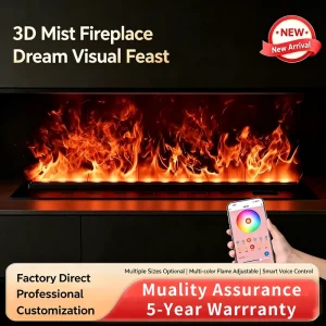 Water Vapor Fireplace Electric Fireplace 3D Color LED Flame Smart Humidifier Indoor Modern Villa Hotel Ornamental