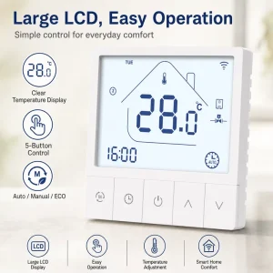 Water Wifi Digital Heated Smart Underfloor Termostat Floor Heating Thermostat for for Safety Control