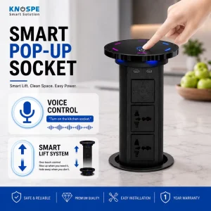 Water-resistant Lounge Areas Smart Plug Power Monitor Pop up Socket Countertop Residential Power Strips UK, US, Australia Plug