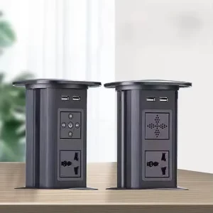WaterProof Desktop Pop up Outlet Socket Smart Lifting Socket Wireless Charger USB Universal Power Socket