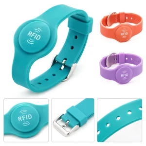 Waterproof Adjustable NFC Silicone Wristband NTAG215 Chip Multi Frequency Custom Logo RFID Bracelet for Concert Event