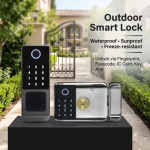Waterproof Alloy Steel Electronic Fingerprint Password Intelligent Lock for Steel/Wood/Aluminum Doors Support Tuya TTLock App