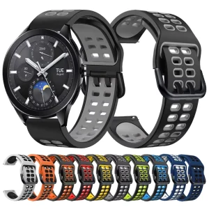 Waterproof Breathable Soft Adjustable Original Silicone Replacement Sport Watch Bands 10 Colors 20mm/22mm