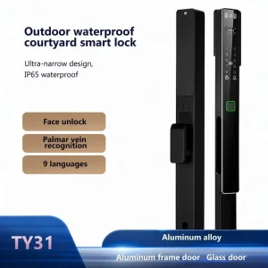 Waterproof Courtyard Smart Lock Face Palm Vein Fingerprint Biometric Digital Door Gate Security System