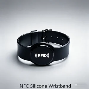 Waterproof Exquisite 13.56MHz NFC 213 215 216 Silicone Bracelet 1k RFID Chip Business Card QR Code Membership Hotel Payment