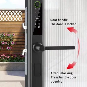 Waterproof Keyless Entry Lock Zinc Alloy Material Ultra-slim Smart Electronic Security Lock for Narrow Door