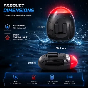 Waterproof LED Bicycle Hidden Taillight Rechargeable GSM 4G GPS Tracker Anti-Theft Anti-Loss Locator