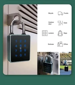 Waterproof Outdoor Smart for Lock for Steel Brass Doors Aluminum Warehouse Door Smart Lock with Cloud Data Storage