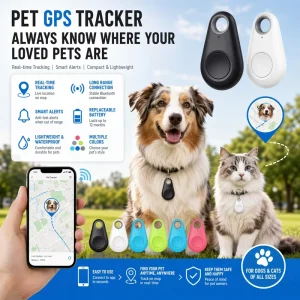 Waterproof Real Time Tracking Long Range Bluetooth Smart Anti Lost Alert Collar Locator Mini Cat Dog Pet GPS Tracker with Logo