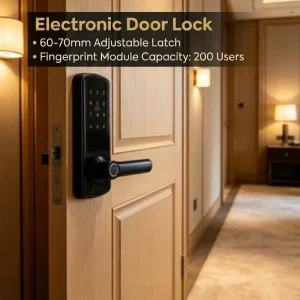 Waterproof Smart Entrance Lock 6070 Lock Body Aluminium Alloy HR Smart Lock Various Specs for Residence Hotel