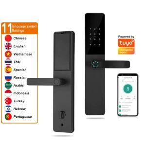 Waterproof Tuya App Wifi Smart Electronic Fingerprint Door Lock Inteligente Digital Smart Door Lock for Front Door