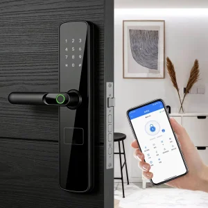 Waterproof Wifi APP Remote Control Electric Digital Fingerprint Door Handle Locks
