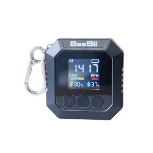 Wearable Air Quality Meter Detector Portable Air Quality Monitor CO2 Temperature Humidity Gas Detector