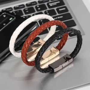 Wearable Creative Portable Type C Micro USB Data Sync Fast Mobile Phone Charger USB Bracelet Data Cable