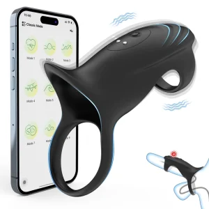 Wearable Liquid Silicone Waterproof 100% App Remote 10 Vibration Modes G-Spot Clitoral Stimulation Delay Real Touch Feeling Ring