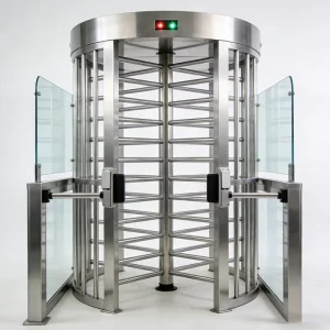 Weatherproof Full Height Revolving Gate Bi-directional or Ingle Lane with Custom QR Code Scanner for Metro Station and Airpor