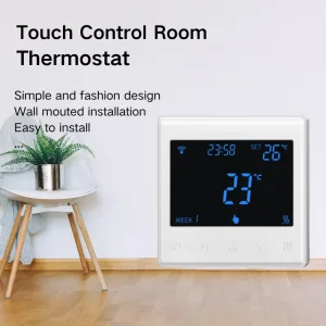 Weekly Programmable Fan Coil Units Wifi Thermostat for Home Air Conditioning AC Thermostat with Glass LCD Wiif Thermostat