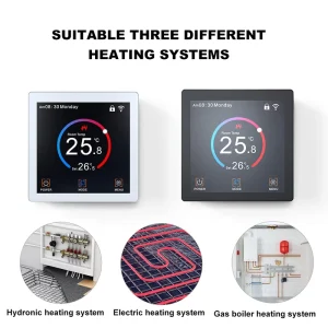 Weekly Programmable Smart Thermostat for Electric Floor Heating with WiFi Touch Screen Water Resistant Fire Resistant 230V