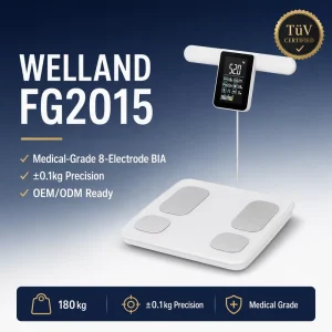 Welland Smart Bathroom Scale with BIA Measurement Body Fat Muscle Mass Bone Density