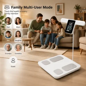Welland Weighing Scale Body Analysis Scale 58 Metrics USB Charging Wireless
