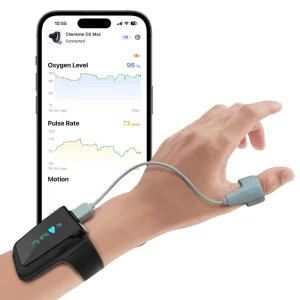 Wellue O2 Max Rechargeable Portable Pulse Oximeters Fitness Tracker Sleep Monitor SpO2 Sensor Pulse Oximeter With App