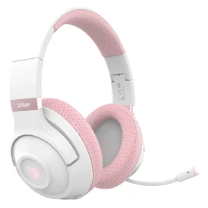 Whisper Long Battery Life Wireless Over Ear Gaming Headset Fast Charging Type C Foldable Comfortable Lightweight Design