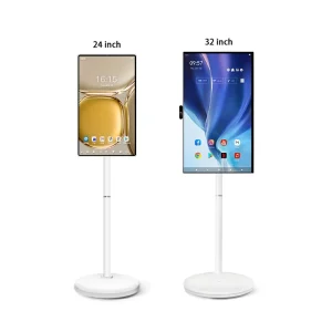 White 8GB+128GB LCD IPS Screen 21.5/24/32 Inch TV FHD 2K IPS Touch Screen Smart Android 15 System Portable TV