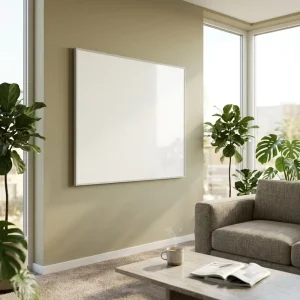White Aluminum Frame Wall and Ceiling Mounted Quick Heating 960W Far Infrared Heating Panel Heaters with Intelligent Programming
