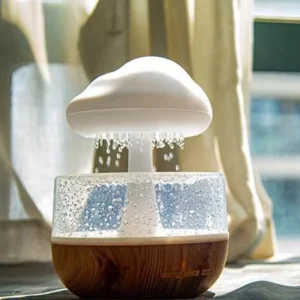 White Noise Humidifier With Rainbow Mushroom Cloud Raindrops USB-Powered Aromatherapy Sleep Night Light For Home And Hotels YS