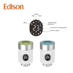 White Zigbee Wireless Digital Thermostat Valve Smart Radiator Thermostat Home Heating Floor Heating Systems Parts ERV 3.0