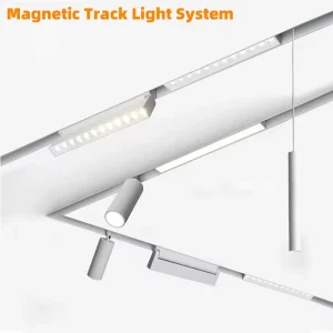 Whole House Smart Magnetic Track System 48V Color Changeable Ultra Thin Aluminum Floodlight Downlight Dimmable