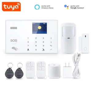 Whole Sale Price TuyaSmart WiFi GSM Home Alarm Security System With 3 Wired Zones for Home Security PST-G30