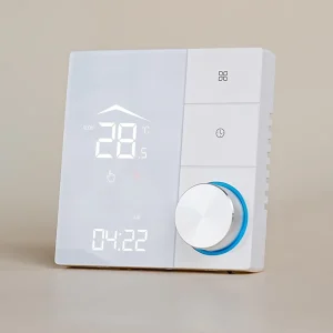Wi Fi Remote Control LED Display High end Modern Thermostat High Accuracy Rotary Knob Control Sleek Thermostats