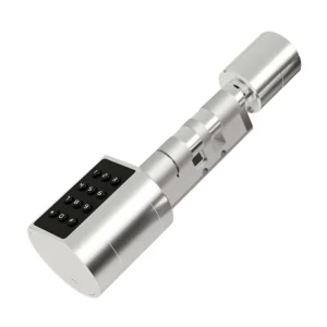 Wi-Fi Smart Cylinder Lock Fingerprint Door Lock Keypad IC Card Emergency USB Power EU Standard Steel Door App Control
