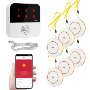 Wi-Fi Smart Emergency Call Device Seniors SOS Help Button Control Panel Digital Display One-Key Distress Smart Alarm System
